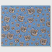 Cute red kitten - cat pattern cadeaupapier (Vlak)