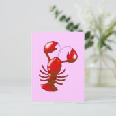 Cute red kreeft briefkaart (Staand voorkant)