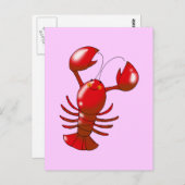 Cute red kreeft briefkaart (Voorkant / Achterkant)