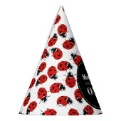 Cute Red Ladybug 1st Birthday Party Feesthoedjes (Links)