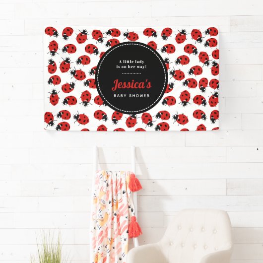 Cute Red Ladybug Baby shower Girl Spandoek (Insitu)