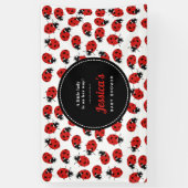 Cute Red Ladybug Baby shower Girl Spandoek (Verticaal)