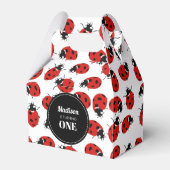 Cute Red Ladybug Birthday Party Bedankdoosjes (Voorkant Zijde)