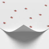 Cute Red Ladybug Cadeaupapier (Hoek)