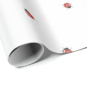 Cute Red Ladybug Cadeaupapier (Rol Hoek)