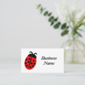 Cute Red Ladybug Design Visitekaartje (Staand voorkant)