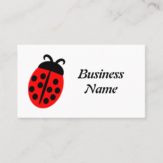 Cute Red Ladybug Design Visitekaartje (Voorkant)