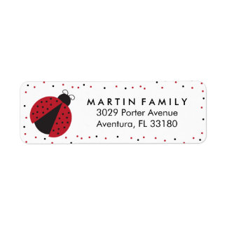 Cute Red Ladybug Etiket