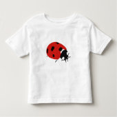 Cute Red Ladybug Illustratie Kinder Shirts (Voorkant)