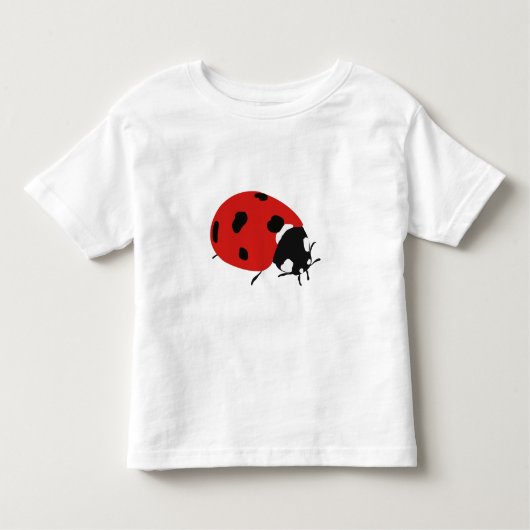 Cute Red Ladybug Illustratie Kinder Shirts (Voorkant)