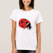 Cute Red Ladybug Illustratie T-shirt (Voorkant)