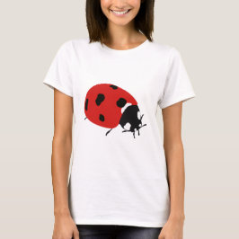 Cute Red Ladybug Illustratie T-shirt