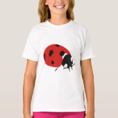 Cute Red Ladybug Illustratie T-shirt (Voorkant)
