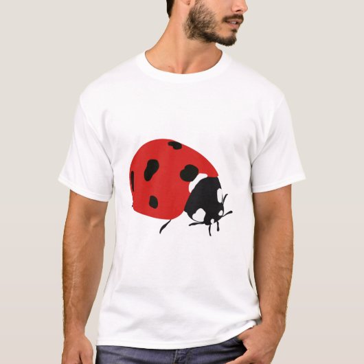 Cute Red Ladybug Illustratie T-shirt (Voorkant)