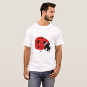Cute Red Ladybug Illustratie T-shirt (Voorkant volledig)