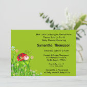 Cute Red Ladybug in Garden Graphic Kaart (Staand voorkant)