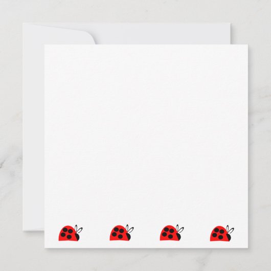 Cute Red Ladybug krijg snel weer goed (Achterkant)