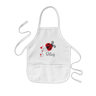 Cute red ladybug ladybird love fly kinder apron schort