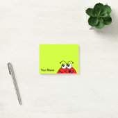 Cute Red Ladybug op Groen gepersonaliseerd Post-it® Notes (Kantoor)
