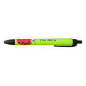 Cute Red Ladybug op Groen gepersonaliseerd Zwarte Inkt Pen (Bodem)