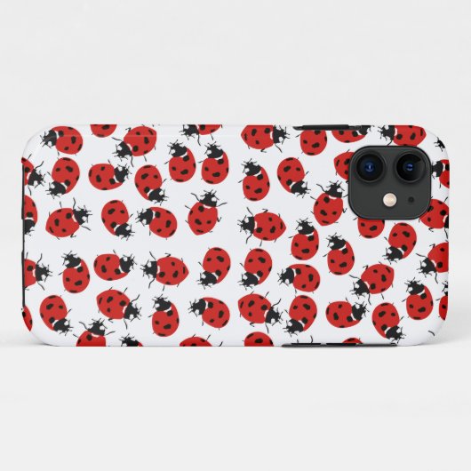 Cute Red Ladybug Pattern Case-Mate iPhone Case (Achterkant (horizontaal))