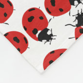 Cute Red Ladybug Pattern Fleece Deken (Hoek)