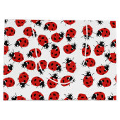 Cute Red Ladybug Pattern Groot Cadeauzakje (Achterkant)