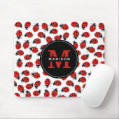 Cute Red Ladybug Pattern Muismat (Met muis)