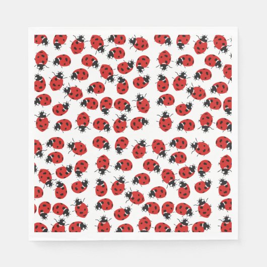 Cute Red Ladybug Pattern Servet (Voorkant)