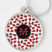 Cute Red Ladybug Pattern Sleutelhanger (Voorkant)