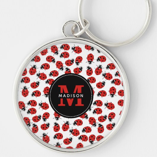 Cute Red Ladybug Pattern Sleutelhanger (Voorkant)
