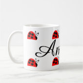 Cute Red Ladybug Persoonlijk Koffiemok (Links)