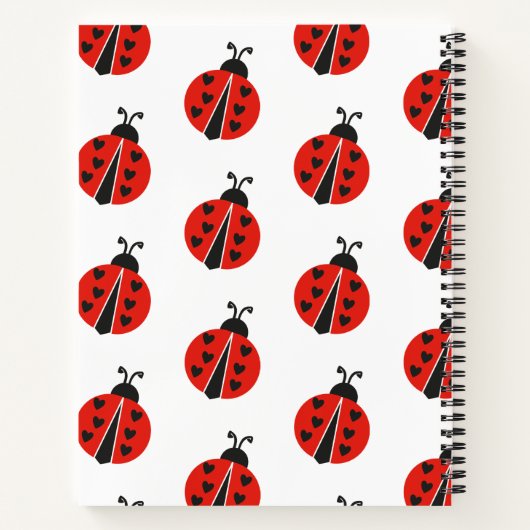 Cute Red Ladybug Persoonlijk Notitieboek (Achterkant)