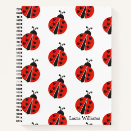 Cute Red Ladybug Persoonlijk Notitieboek