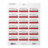 Cute Red Ladybug Polka Dot Return Label (Full Sheet)