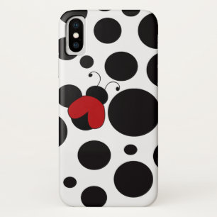 Cute Red Ladybug Polka Dots Pattern Case-Mate iPhone Case
