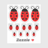 Cute Red Ladybug Sticker (Vel)