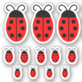 Cute Red Ladybug Sticker (Voorkant)