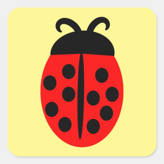 Cute Red Ladybug Sticker (Voorkant)