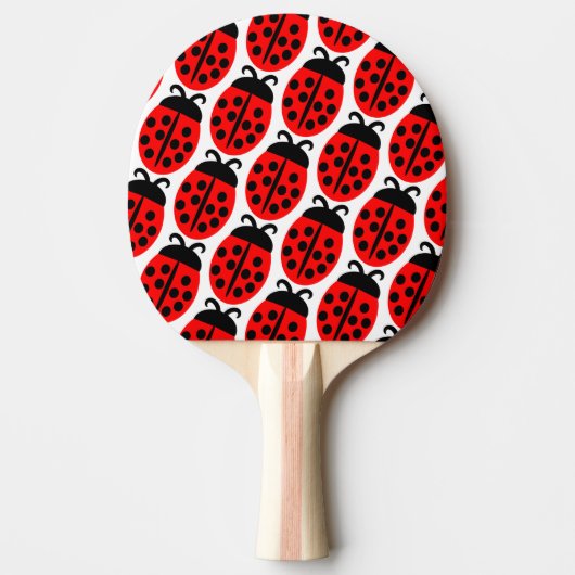 Cute Red Ladybug Tafeltennisbatje (Voorkant)