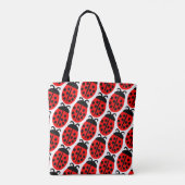 Cute Red Ladybug Tote Bag (Achterkant)