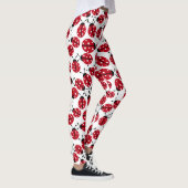 Cute Red Ladybugs Patroon Leggings (Rechts)