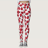 Cute Red Ladybugs Patroon Leggings (Voorkant)