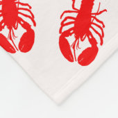 Cute Red Lobster Animal Patroon Fleece Deken (Hoek)