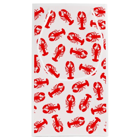 Cute Red Lobster Animal Patroon Klein Cadeauzakje (Achterkant)