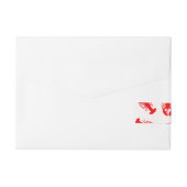 Cute Red Lobster Animal Patroon Omwikkelbaar Adreslabel (Achterkant)