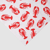 Cute Red Lobster Animal Patroon Tissuepapier (Detail)