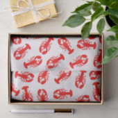 Cute Red Lobster Animal Patroon Tissuepapier (Geschenk)