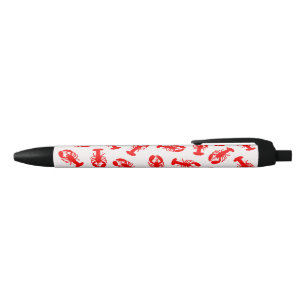 Cute Red Lobster Animal Patroon Zwarte Inkt Pen