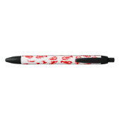 Cute Red Lobster Animal Patroon Zwarte Inkt Pen (Achterkant)